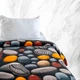 Плед-покрывало Love You Флисовое Черное Полуторное 150х200 см Камушки (ly8187) - изображение 3