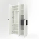 Шкаф Metkas Home A015R 1200x420x2300 ЛДСП Белый Снег - Антрацит - изображение 1