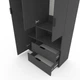 Шафа Metkas Home A002R 1000x420x2300 ЛДСП Антрацит - зображення 3