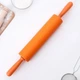 Скалка для теста A-PLUS Силиконовая (7ZHS) Маленькая Оранжевый - изображение 5