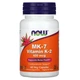 Витамин K2 в виде MK-7 100 мкг NOW Foods 60 капсул - изображение 1