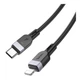 Кабель для зарядки и передачи данных USB Hoco X109 Silicone PD27W /3A Type-C to Lightning 3m Black (35919_3605822) - изображение 6