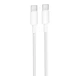 Кабель синхронизации Borofone BX117 Premium 60W/3A Type-C to Type-C 1m White (37164_3610594) - изображение 2
