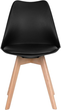 Zestaw krzeseł do kuchni i salonu ModernHome by Multistore 4 szt Czarne (5903089066620) - obraz 3