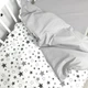 Натуральное постельное белье для кровати 160х80 см с пододеяльником 140х110 см Oh My Kids "Серые звездочки" - изображение 7