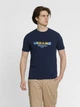 Футболка хлопковая длинная мужская Arber T-Shirt Ff19 F13.04.09.411 S Синяя с принтом (9100420470009) - изображение 1