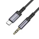 Аудіокабель Borofone BL24 Gracefu Type-C – AUX 3.5 мм 1 м сірий - изображение 3