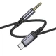 Аудіокабель Borofone BL24 Gracefu Type-C – AUX 3.5 мм 1 м сірий - изображение 7