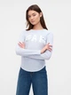 Жіночий лонгслів GAP (221631459725) Waffle-Knit Crewneck M блакитний - зображення 1