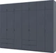 Шкаф для одежды Doros Лукас 3+4 ДСП 295х50х240 см Графит (42005125) - изображение 3