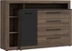 Комод Frisco BELLEVUE 1607х434х1073 Дуб болотный/Дуб черный 1д4ш (7332-BLQK351L) - изображение 1