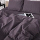 Комплект постельного белья MirSon King Size 220 x 240 17-0603 Stripe Violet Бязь (2200008051334) - изображение 6