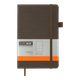 Книга записная Buromax Tweed 125х195мм 96 листов в линию обложка из искусственной кожи коричневый (BM.291263-09) - изображение 1