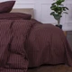 Простынь на резинке MirSon 90x200 см Ranforce Elite 17-0617 Stripe Brown (2200008202323) - изображение 2