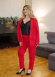 Классический костюм тройка 4417245 Красный 48-50 - изображение 3