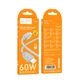 Дата кабель Hoco X113 Beneficio Type-C to Type-C 60W (1m) Gray - зображення 4