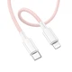 Міцний дата кабель Borofone BX117 Source Type-C to Lightning 27W (1m) Pink - зображення 2