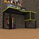 Геймерський стіл Rasin LOFT-19 Чорний+Жовтий 140х80 Тіса меблі - зображення 6