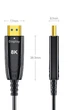 Кабель оптичний Dtech DT-HOF8100 HDMI 2.1 Male-Male 100 м Чорний (74-00140) - зображення 4