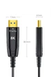 Кабель оптичний Dtech DT-HOF8020 HDMI 2.1 Male-Male 20 м Чорний (74-00103) - зображення 4