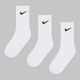 Набір жіночих шкарпеток високих бавовняних Nike U Nk Everyday Cush Crew SX7664-100 34-38 (S) 3 пари Білий (888407233869) - зображення 1