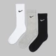 Набор женских носков высоких хлопковых Nike U Nk V Cush Crew Value SX4508-965 38-42 3 пары Черный/Белый (685068095467) - изображение 1