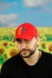 Бейсболка унисекс Braxton Квітуча Україна 57465 56-60 Красный (57827) - изображение 1