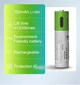 2 Аккумуляторные батарейки 10440 с USB TYPE-C 750mAh Smartoools 3.7V + кабель (Блистер) (16225-2) - изображение 6
