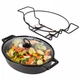 Мармит Kamille из керамики овальный 43 см x 26,5 см x 12 см 3,5 л с подставкой (черный) - изображение 10