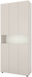 Шкаф Metkas Home B001 900 х 350 х 2130 мм ЛДСП Кашемир - Белый снег (MB001-KB) - изображение 1