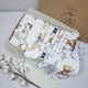 Набор для новорожденного: плед, полотенце, пеленки и грызунок a.l.babybox Теди на тучке - изображение 1
