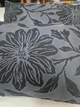 Комплект декоративных подушек Firanka Flowers 50х33см 2шт, черные с серым (п_0777) - изображение 3