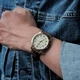 Чоловічий наручний годинник Casio MTP-V001GL-9B Золотистий\Бежевий циферблат\Коричневий ремінець - зображення 6