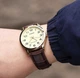 Чоловічий наручний годинник Casio MTP-V001GL-9B Золотистий\Бежевий циферблат\Коричневий ремінець - зображення 7