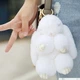 Хутряний Брелок Кролик зі штучного хутра Fendi, кролик брелок зайчик, кольори в асортименті - зображення 6