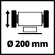 Точило Einhell TC-BG 200 L (4412633) з LED підсвічуванням: 400/185Вт, 2980 об./хв - зображення 3