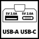 Аккумуляторный адаптер для зарядки USB-устройств Einhell TC-CP 18 Li USB A/C-Solo (4514148) - изображение 4