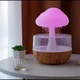 Ночник увлажнитель воздуха гриб RAIN HUMIDIFIER XNH-32 с эффектом дождя с подсветкой RGB, коричневый - изображение 4