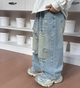 Дитячі джинси для дівчинки AoAo Kids 110 см блакитні - зображення 3