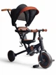 Велосипед-беговел 3в1 с родительской ручкой и козырьком Royal Leather Trike 105-2 трехколесный с максимальной нагрузкой до 60 кг с 2 режимами колес Черный - изображение 1