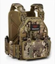 Армейская плитоноска военный жилет Yakeda с подсумками быстрым сбросом Cordura 1000D мультикам - изображение 2