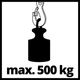 Тельфер Einhell TC-EH 500 (2255140) : 1000 Вт, 250/500 кг Высота подъема без шкива/со шкивом 11,5 м/5,7 м - изображение 9