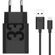Зарядное устройство Motorola 33W комплект с кабелем USB-A to USB-C (MC-332L) черное - изображение 1