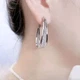 Серьги-конго с изысканным плетением EarHoop, серебристые - изображение 5