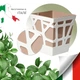 Вазон Idel Flowerbox квадратний коричневий/білий 17см (740026) - изображение 6