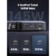 УМБ Ugreen 25000mAh 2USB 1Type-C PD 145W 5A PD3.0/QC3.0/FCP/AFC PB205 Gray - изображение 4