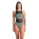 Купальник жіночий Arena MESH PANELS SWIMSUIT VENT BACK 006658-600-40 Оливковий - зображення 1