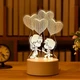Ночник Светодиодная 3D-лампа от USB "Влюбленные" Creative Visualization Lamp ночное освещение, детское освещение, лампа ночная, ночной светильник - изображение 1