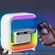 Ночник для детей аккумуляторный RGB G3 с беспроводной зарядкой 15W и Bluetooth колонкой 3W ночное освещение, детское освещение, лампа ночная - изображение 5