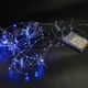 Гирлянда Xmas 100 Led10m (Copper) на медной проволоке (Капля росы) B от батареек+USB Синий для нового года, для праздника, для ночного освещения, на день рождения - изображение 1